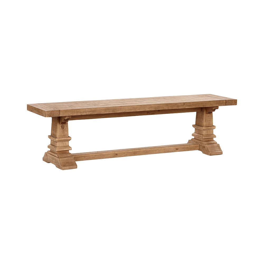 Classic Home  - Allegra Reclaimed Pine Wood Dining Bench - Natural - 53006343 veiw 1