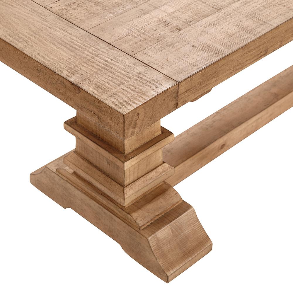 Classic Home  - Allegra Reclaimed Pine Wood Dining Bench - Natural - 53006343 veiw 4