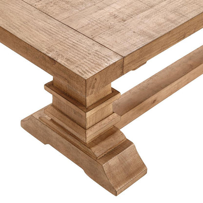 Classic Home  - Allegra Reclaimed Pine Wood Dining Bench - Natural - 53006343 veiw 4