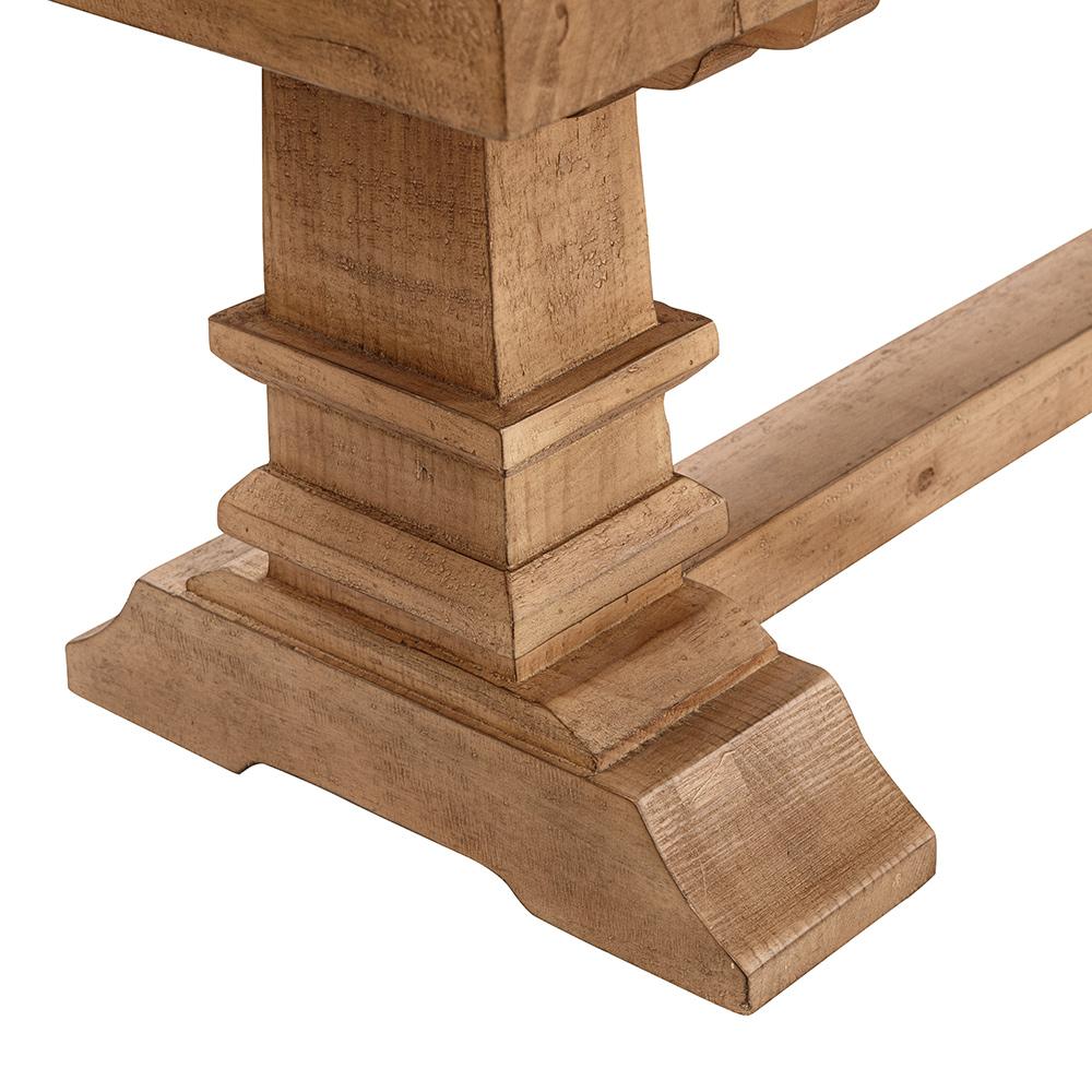 Classic Home  - Allegra Reclaimed Pine Wood Dining Bench - Natural - 53006343 veiw 5