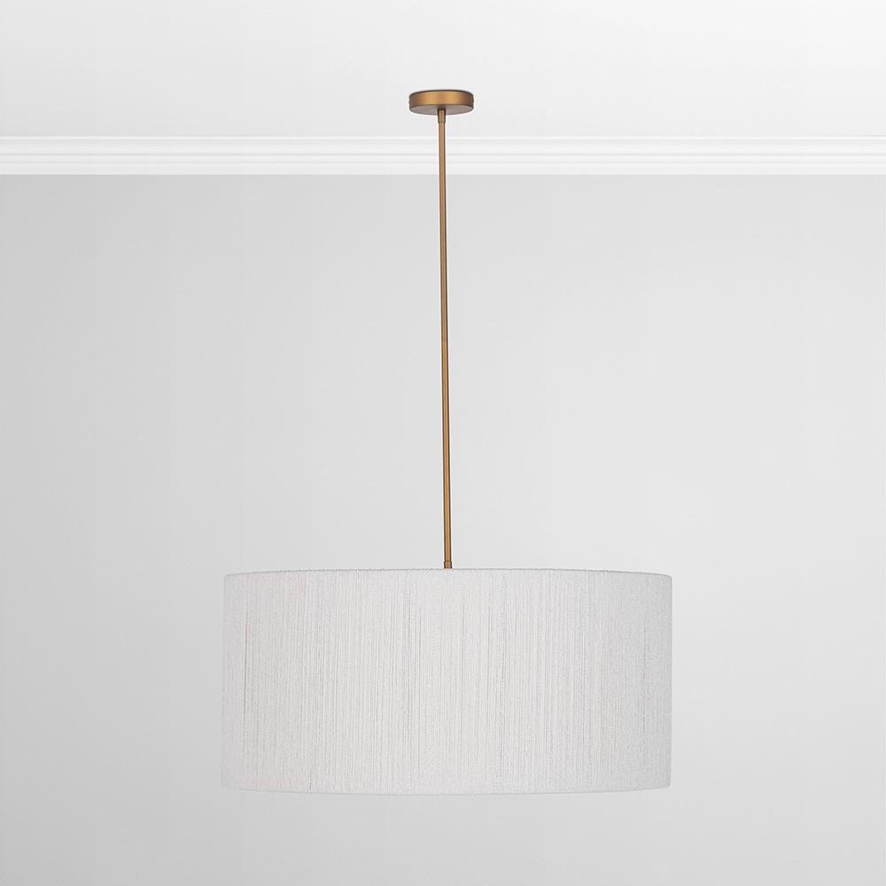 Classic Home  - Allyn Rattan Chandelier - White/Gold - 56004279 veiw 1