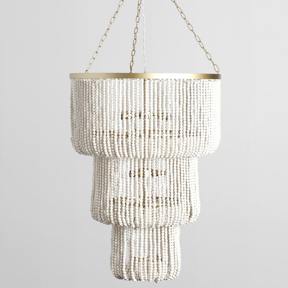 Classic Home - Amanda White Beaded Chandelier  - 56004231 veiw 1