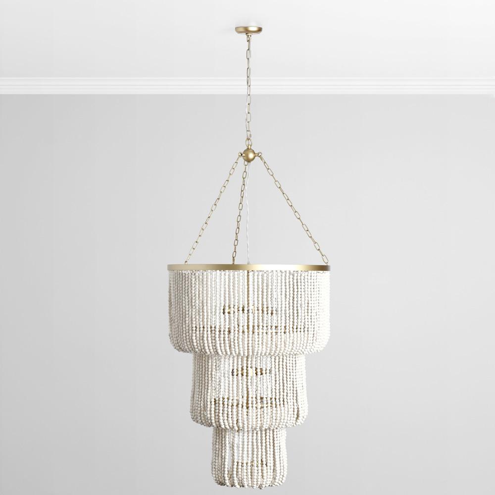 Classic Home - Amanda White Beaded Chandelier  - 56004231 veiw 2