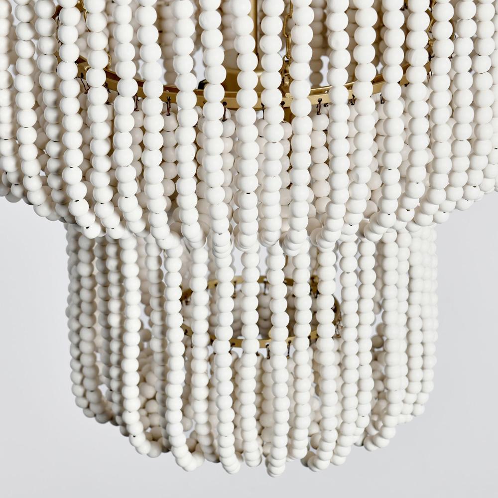 Classic Home - Amanda White Beaded Chandelier  - 56004231 veiw 4