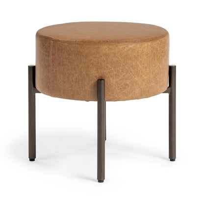 Classic Home - Ameica Top Grain Leather Accent Stool - Sedona Brown - 53002156 view 3