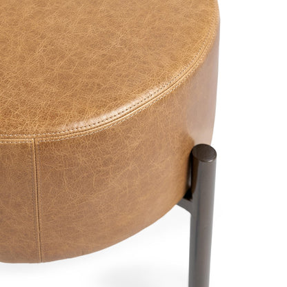 Classic Home - Ameica Top Grain Leather Accent Stool - Sedona Brown - 53002156 view 4