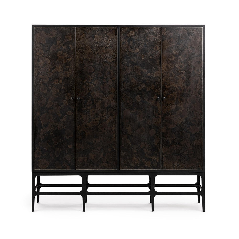 Classic Home - Amilio Tall Metal Cabinet - Rust Noir - 52007480 view 2