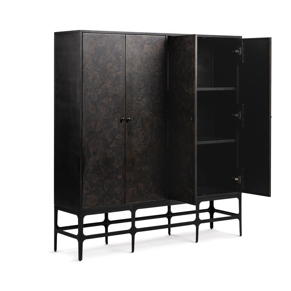 Classic Home - Amilio Tall Metal Cabinet - Rust Noir - 52007480 view 3