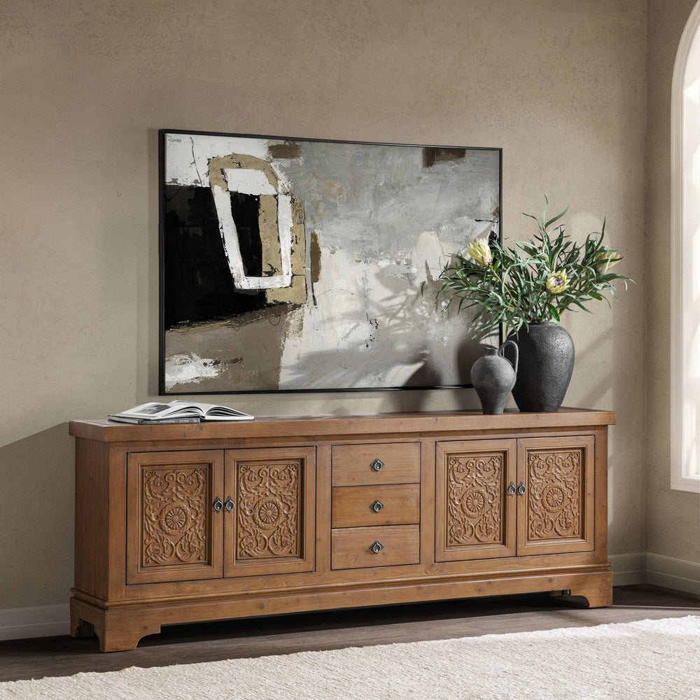 Classic Home - Amita Reclaimed Pine Sideboard Buffet - Brown - 52004756 view 8