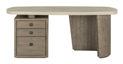 Classic Home - Angus 70in Reclaimed Wood Writing Desk In Concrete Gray - 51031336 veiw 1