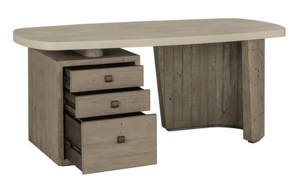 Classic Home - Angus 70in Reclaimed Wood Writing Desk In Concrete Gray - 51031336 veiw 2