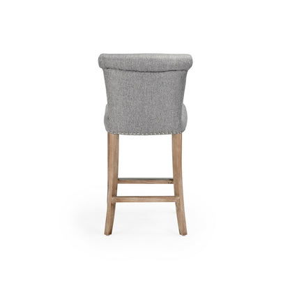 Classic Home - Ania 26" Counter Stool - Gray, Natural Brown - PL26003 view 4