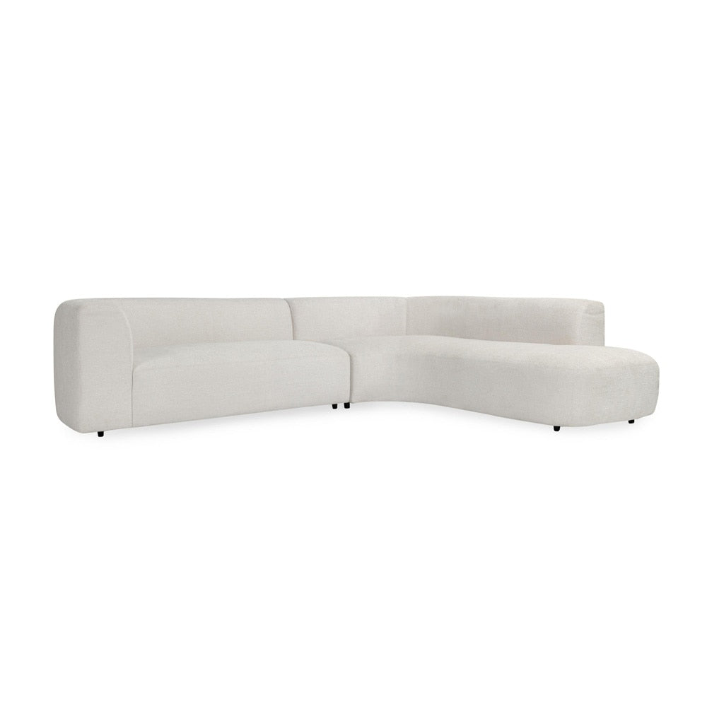 Classic Home - Anniston 2-Piece Upholstered Fabric Sectional Sofa In Ivory - 53006070 veiw 1