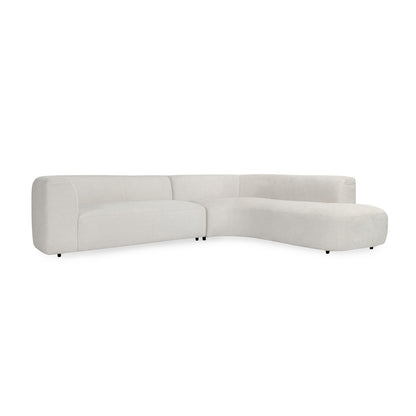 Classic Home - Anniston 2-Piece Upholstered Fabric Sectional Sofa In Ivory - 53006070 veiw 1