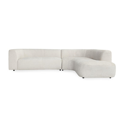 Classic Home - Anniston 2-Piece Upholstered Fabric Sectional Sofa In Ivory - 53006070 veiw 2
