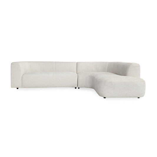 Classic Home - Anniston 2-Piece Upholstered Fabric Sectional Sofa In Ivory - 53006070 veiw 2