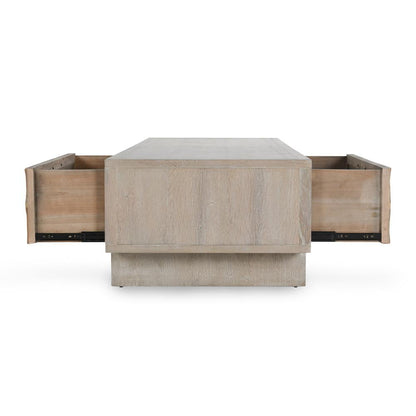 Classic Home - Anton 4-Drawer Reclaimed Wood Coffee Table In Beige - 51005308 veiw 5