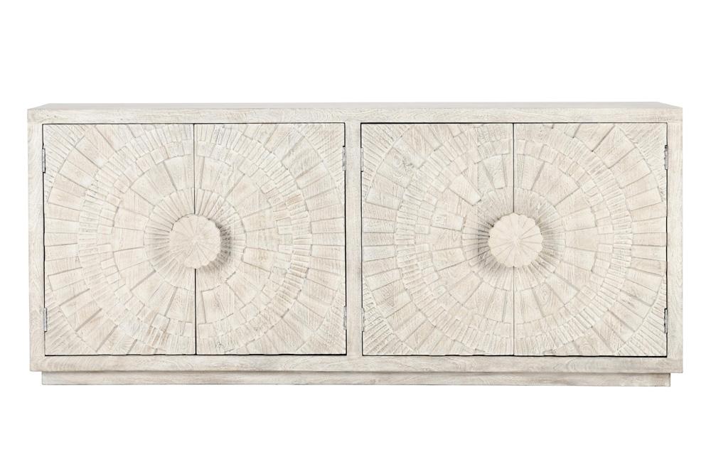 Classic Home - Apollo 84in  Mango Wood Sideboard In White Wash - 52010865 veiw 2