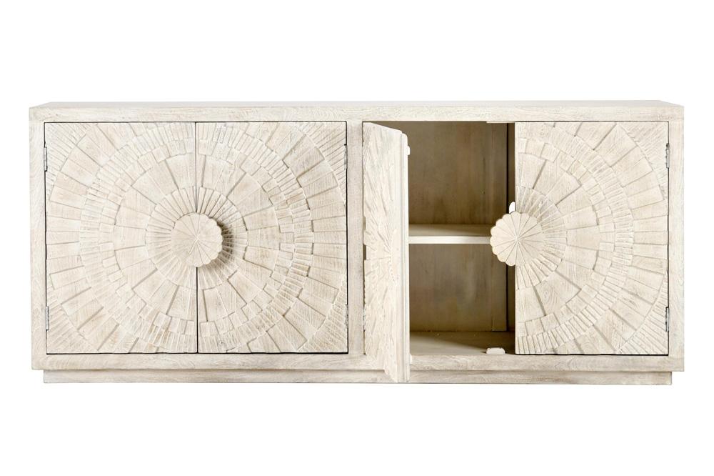 Classic Home - Apollo 84in  Mango Wood Sideboard In White Wash - 52010865 veiw 4