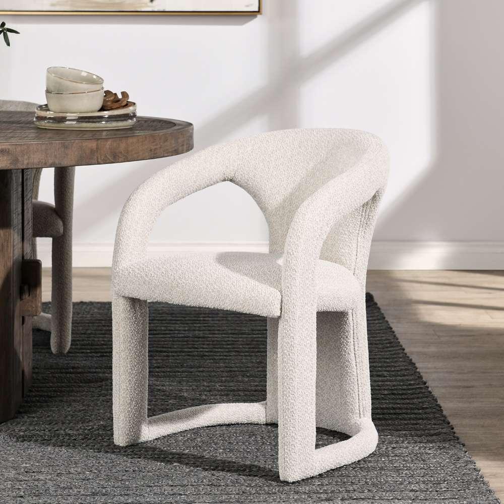 Classic Home - Archie Upholstered Dining Chair Birch Cream - 53051595 veiw 6