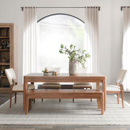 Classic Home - Arno 64in Acacia Wood Indoor Bench In Natural Finish - 53002025 veiw 4