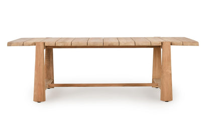 Classic Home - Aston 94in Teak Wood Outdoor Dining Table In Natural Tone - 51005939 veiw 2