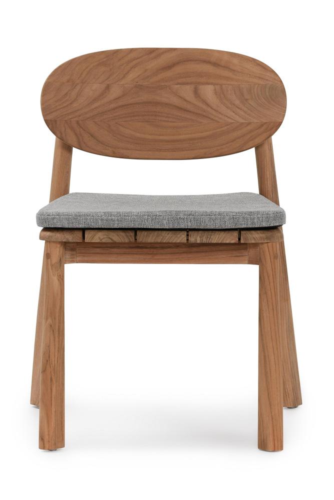 Classic Home - Aston Natural Teak Wood Outdoor Dining Chair - 53051617 veiw 2