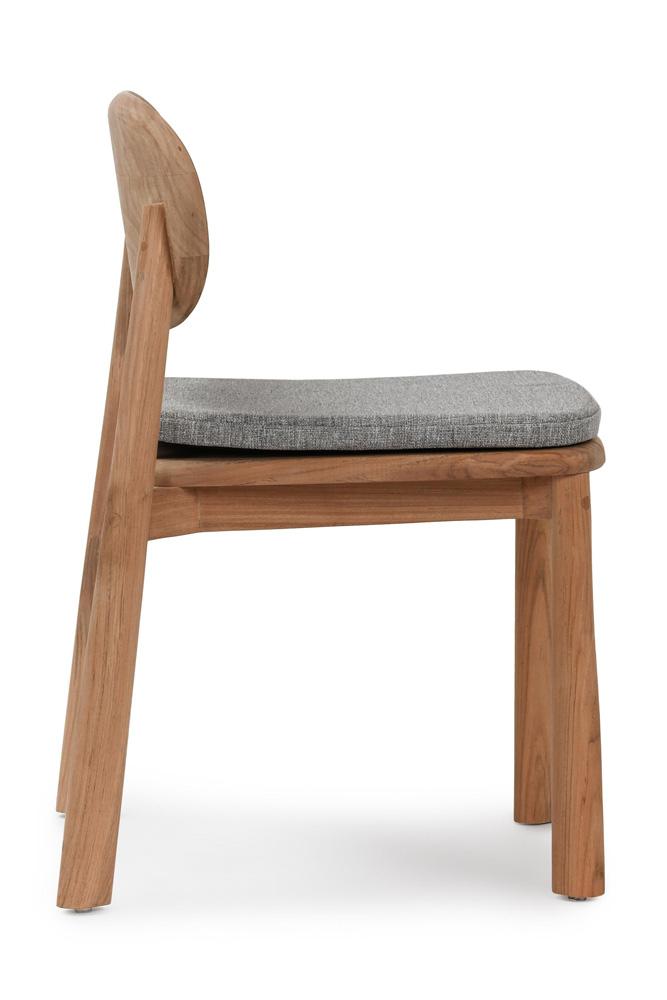 Classic Home - Aston Natural Teak Wood Outdoor Dining Chair - 53051617 veiw 3