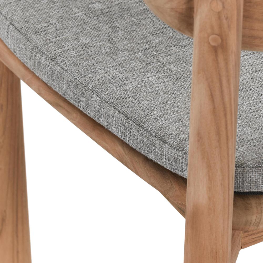 Classic Home - Aston Natural Teak Wood Outdoor Dining Chair - 53051617 veiw 4