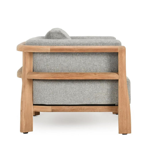 Classic Home - Aston Teak Wood Modern Outdoor Accent Chair In Gray - 53051615 veiw 2