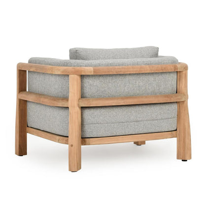 Classic Home - Aston Teak Wood Modern Outdoor Accent Chair In Gray - 53051615 veiw 3