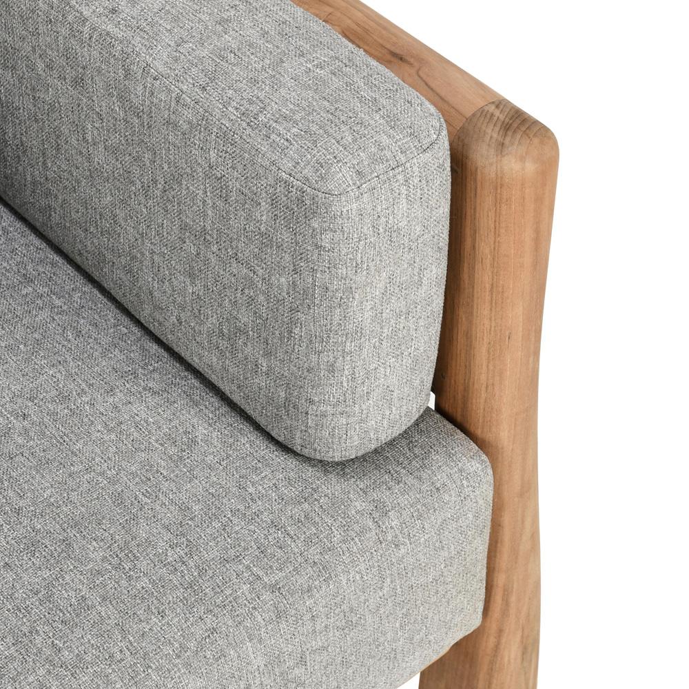 Classic Home - Aston Teak Wood Modern Outdoor Accent Chair In Gray - 53051615 veiw 4