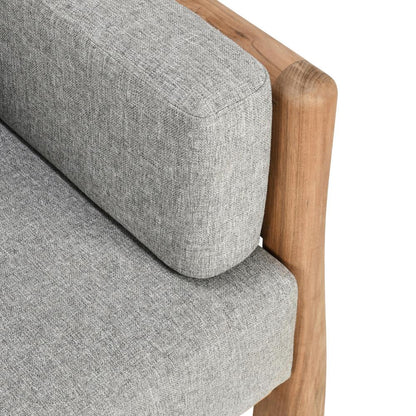 Classic Home - Aston Teak Wood Modern Outdoor Accent Chair In Gray - 53051615 veiw 4