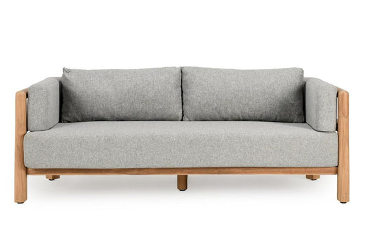 Classic Home - Aston Teak Wood Modern Outdoor Sofa In Gray - 53051616 veiw 1