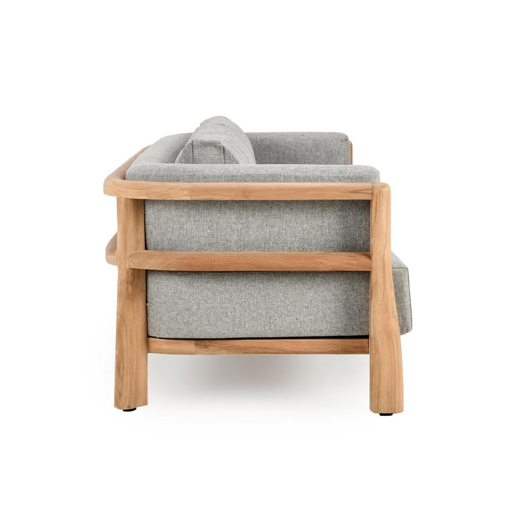 Classic Home - Aston Teak Wood Modern Outdoor Sofa In Gray - 53051616 veiw 2
