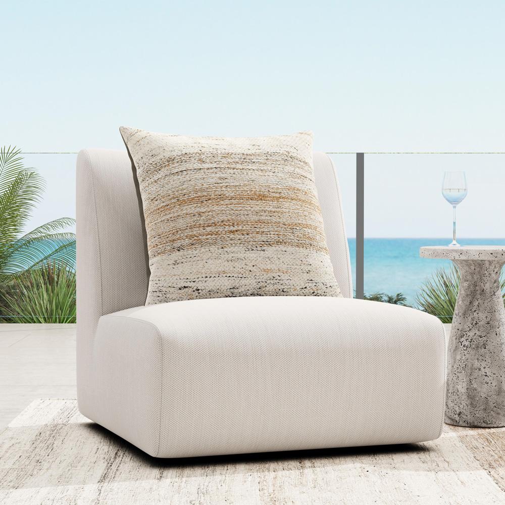 Classic Home - Atlas Outdoor Light Gray Fabric Swivel Accent Chair - 53051538 veiw 6