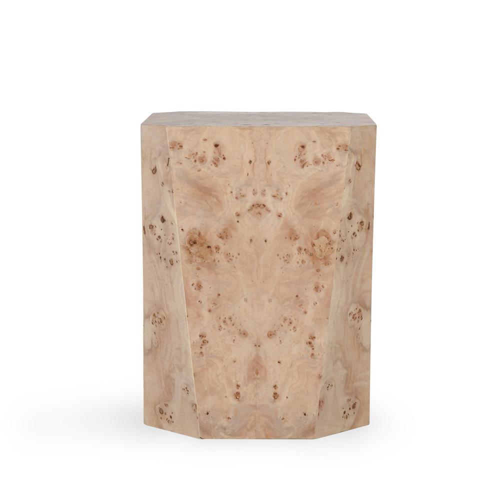Classic Home - Avena 17in Burl Wood Square End Table In Natural Tone - 51031560 veiw 2