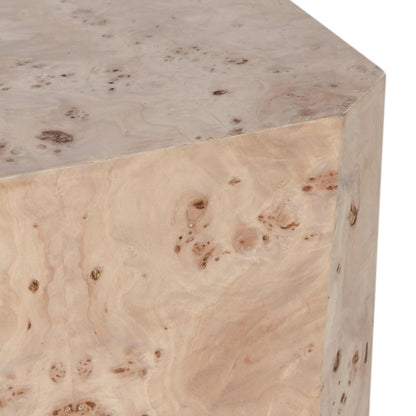 Classic Home - Avena 17in Burl Wood Square End Table In Natural Tone - 51031560 veiw 3