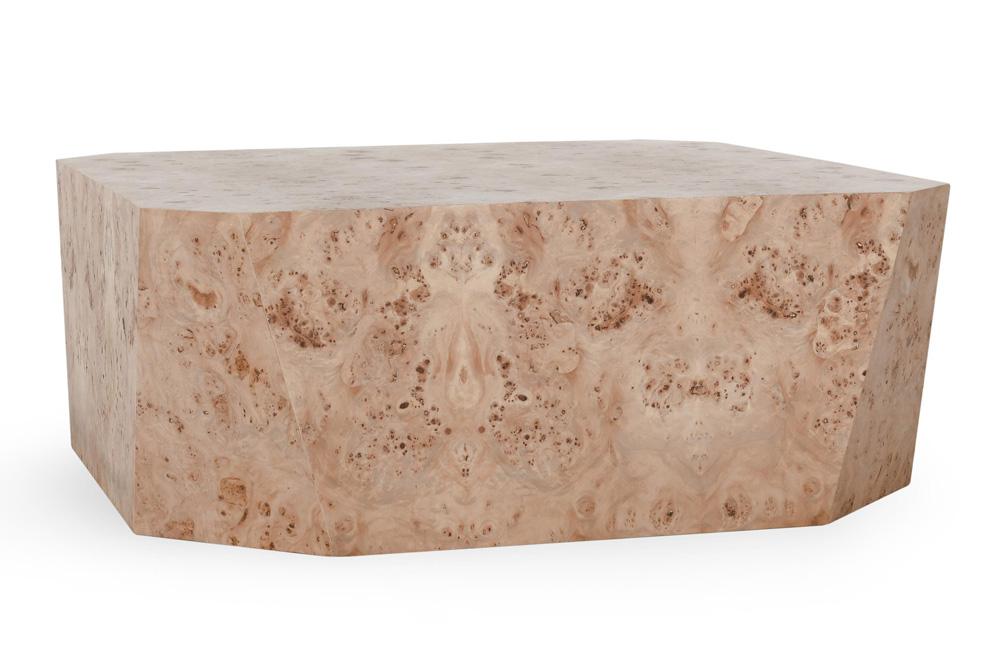 Classic Home - Avena 42in Burl Wood Square Coffee Table In Natural Tone - 51031562 veiw 1