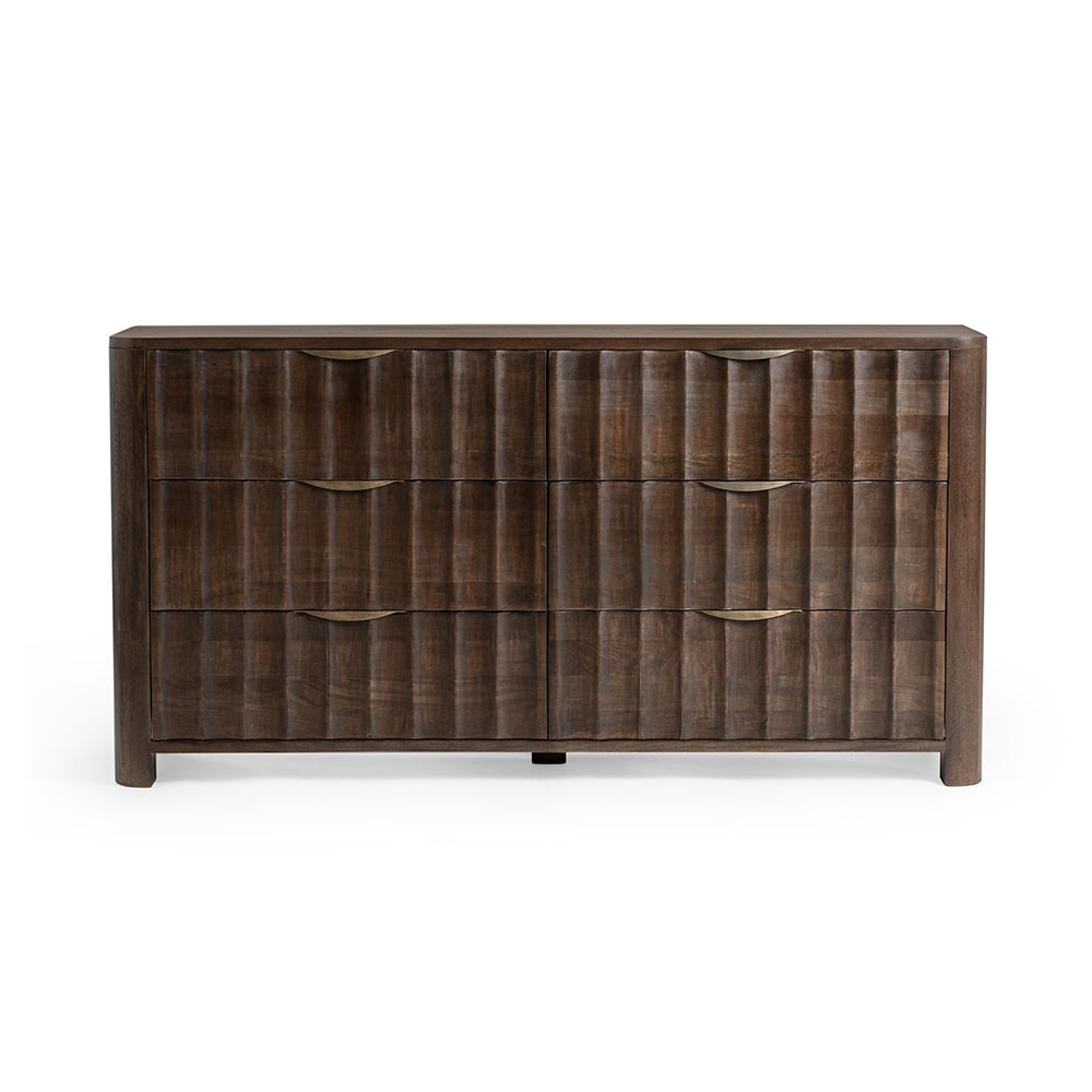 Classic Home - Baylee 6-drawer Mango Wood Dresser - Cocoa Brown - 52011047 view 1