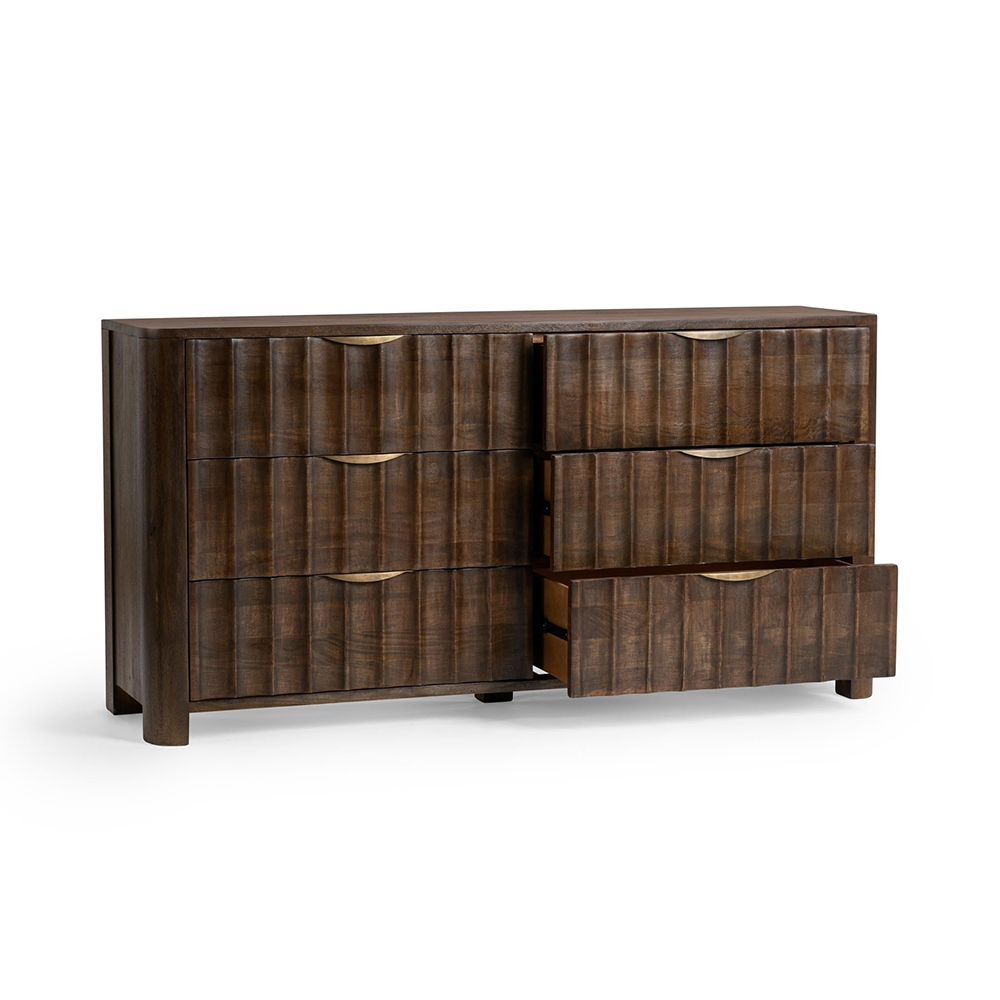 Classic Home - Baylee 6-drawer Mango Wood Dresser - Cocoa Brown - 52011047 view 2