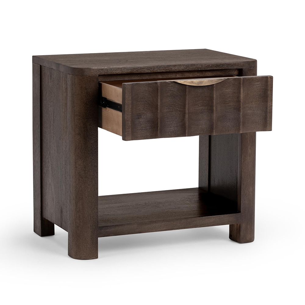 Classic Home - Baylee Mango Wood Nightstand - Cocoa Brown - 54010299 view 2
