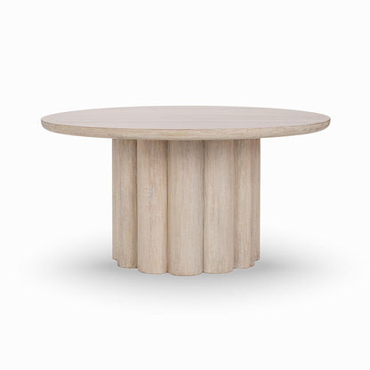 Classic Home - Beau 60" Mango Wood Round Dining Table - White - 51011996 view 1