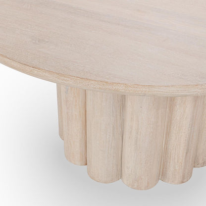 Classic Home - Beau 60" Mango Wood Round Dining Table - White - 51011996 view 2