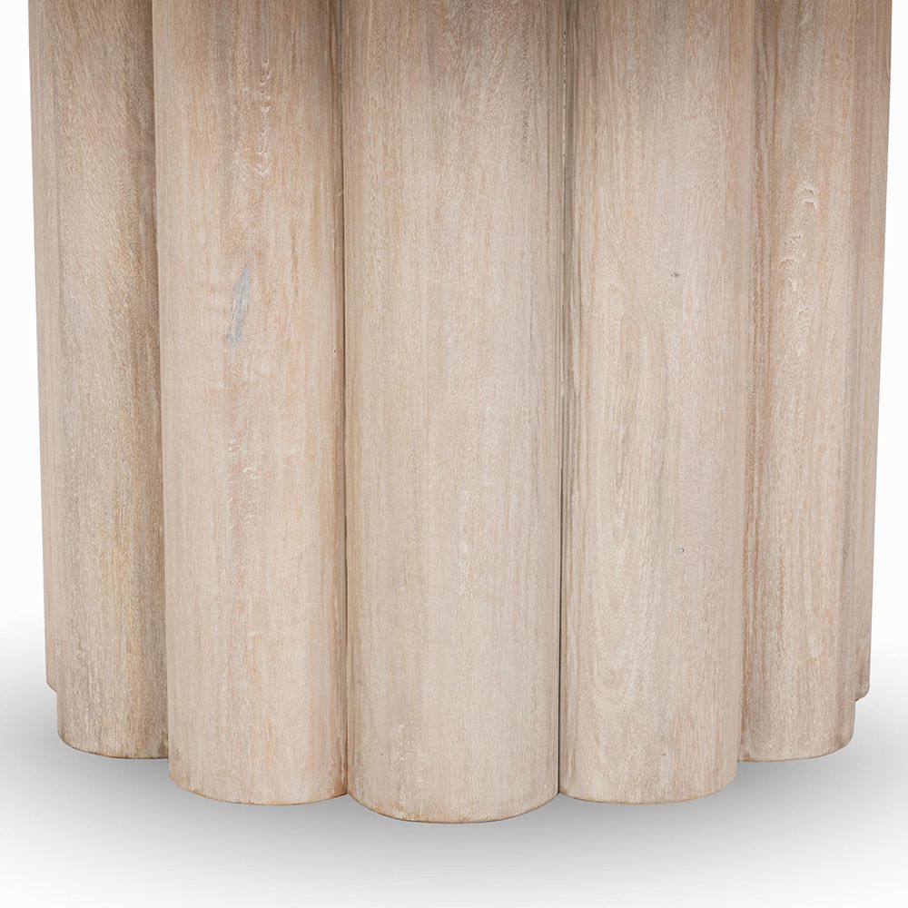 Classic Home - Beau 60" Mango Wood Round Dining Table - White - 51011996 view 3