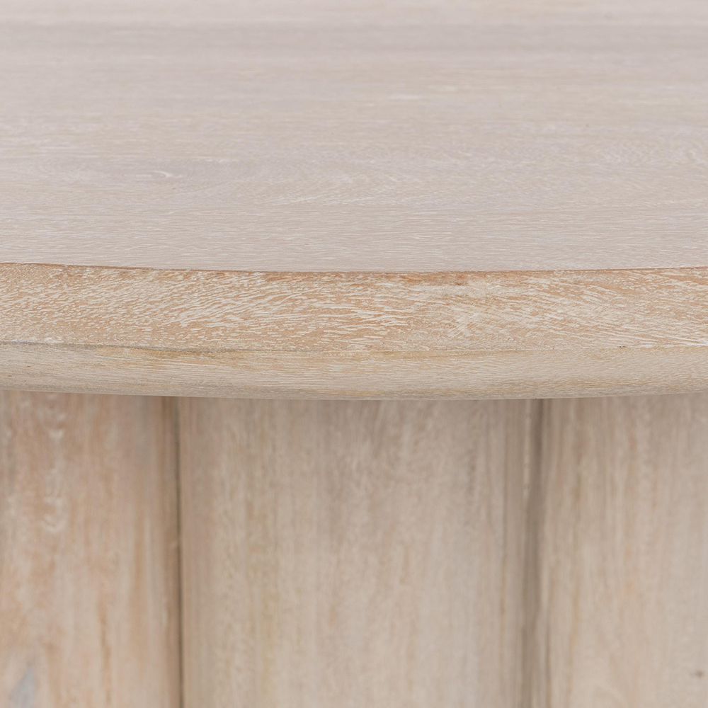 Classic Home - Beau 60" Mango Wood Round Dining Table - White - 51011996 view 4