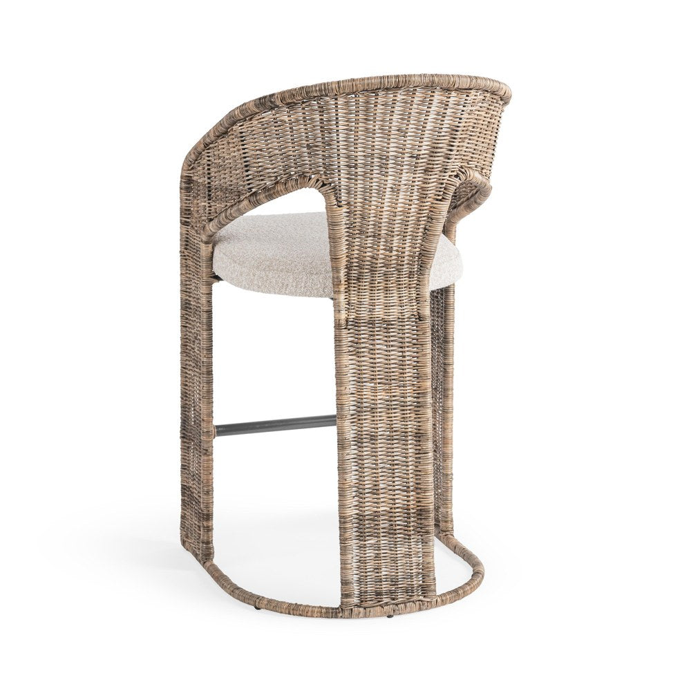 Classic Home - Bellini Rattan Counter Stool - Natural - 53051872 view 3