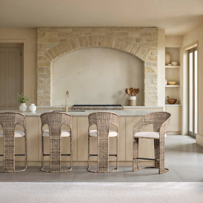 Classic Home - Bellini Rattan Counter Stool - Natural - 53051872 view 6
