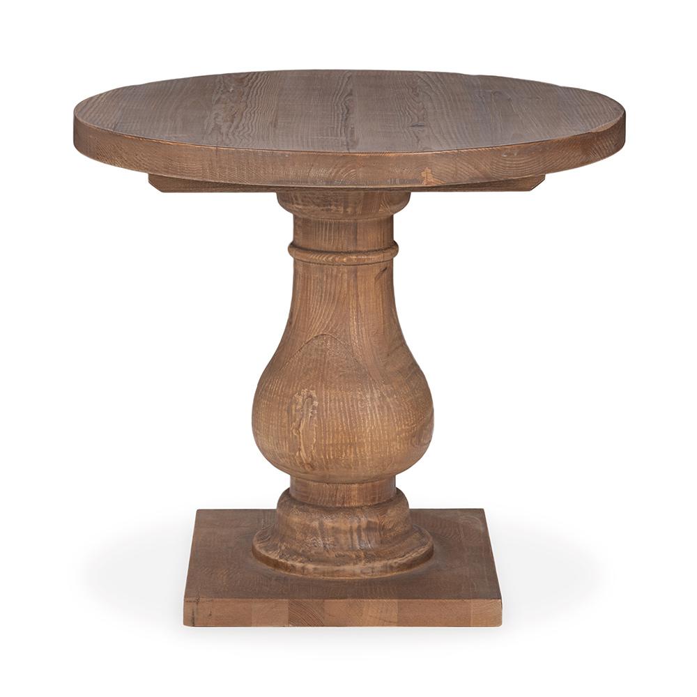 Classic Home  - Biltmore Reclaimed Pine Round End Table - Mission Brown - 51005399 veiw 1
