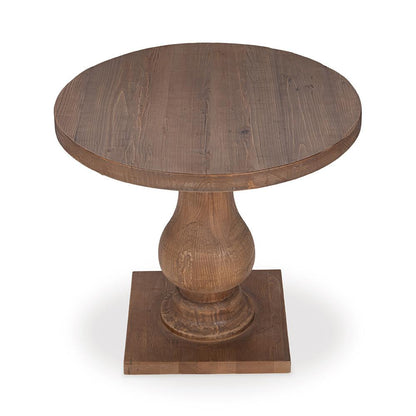 Classic Home  - Biltmore Reclaimed Pine Round End Table - Mission Brown - 51005399 veiw 3